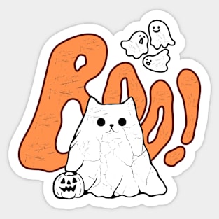 Cat Ghost Of Disapproval Halloween Sticker